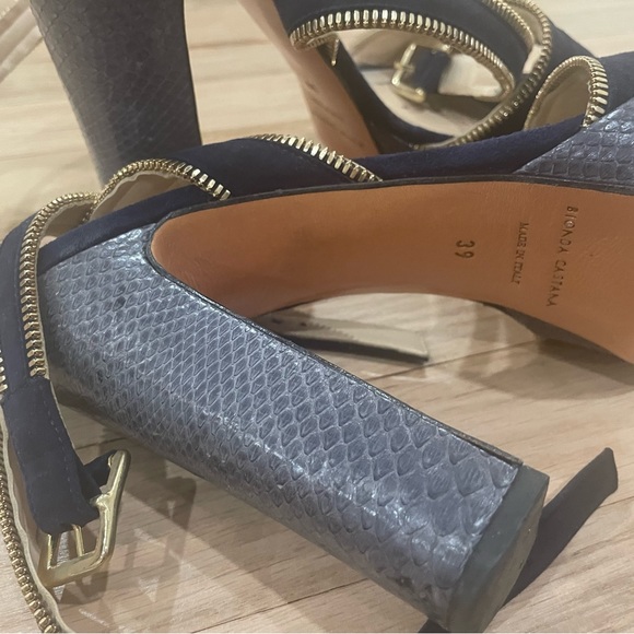 bionda castana platforms (calf and suede mix) size 8 (39), gently used. - Picture 3 of 5